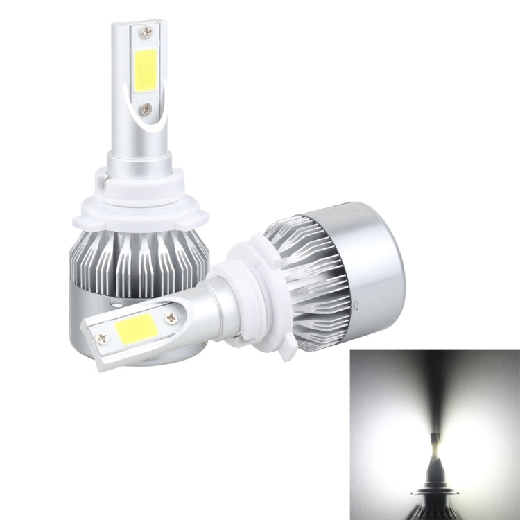 2 PCS 9006 18W 1800 LM 6000K IP68 Casnbus Constant Current Car LED Headlight with 2 COB Lamps, DC 9-36V, 9006