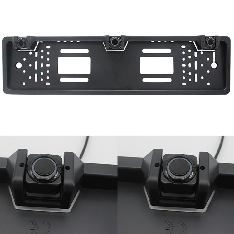PZ300L-W Wireless Europe Car License Plate Frame Parking Sensors Reversing Radar with 3 Radar Detector, PZ300L-W