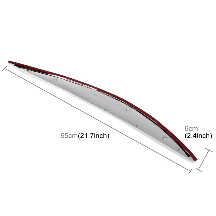 4 PCS Universal Car Auto Plastic Body Bumper Guard Protector Strip Sticker(Silver), JM-330 4 PCS