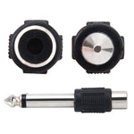 6,35mm auf RCA Stecker männlich zu weiblich Stereo Audio Adapter, 6,35mm männlich auf RCA weiblich