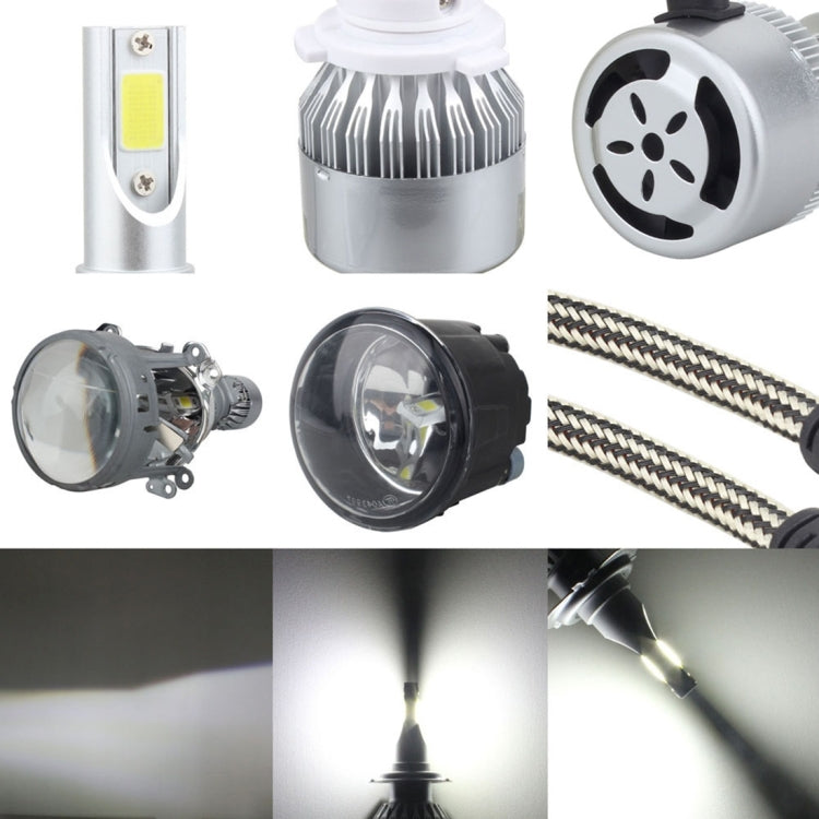 2 PCS  H1 18W 1800 LM 8000K IP68 Canbus Constant Current Car LED Headlight with 2 COB Lamps, DC 9-36V, H1