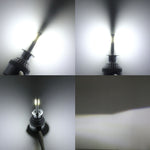2 PCS  H1 18W 1800 LM 8000K IP68 Canbus Constant Current Car LED Headlight with 2 COB Lamps, DC 9-36V, H1