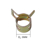 10 PCS 8mm Car Spring Clip Fuel Line Hose Clip Water Pipe Air Tube Clamp Fastener, 10 PCS 8mm