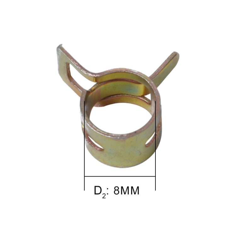 10 PCS 8mm Car Spring Clip Fuel Line Hose Clip Water Pipe Air Tube Clamp Fastener, 10 PCS 8mm