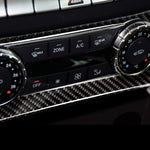 Car Carbon Fiber Air Conditioning Knob Control Panel Decorative Sticker for Mercedes-Benz W204 C Class 2011-2013, Air Conditioning Knob (German Flag)