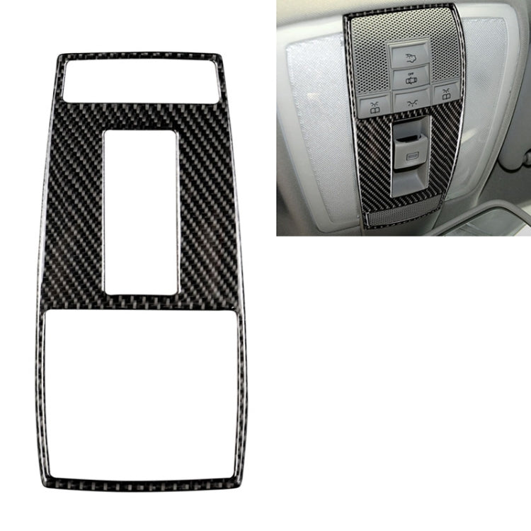 Car Carbon Fiber Reading Lamp Frame Decorative Sticker for Mercedes-Benz W204 2007-2013 / W212 2010-2012, Reading Lamp Frame