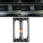 Car German Flag Carbon Fiber Intermediate Air Outlet Panel Decorative Sticker for Mercedes-Benz W204 2011-2013, Intermediate Air Outlet (German Flag)