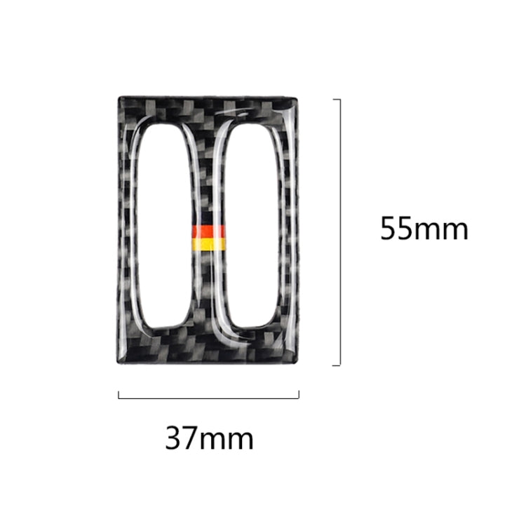 Car German Flag Carbon Fiber Intermediate Air Outlet Panel Decorative Sticker for Mercedes-Benz W204 2011-2013, Intermediate Air Outlet (German Flag)