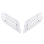 2 PCS Euro Style Metal Decorative Air Flow Intake Turbo Bonnet Hood Side Vent Grille Cover with Self-adhesive Sticker