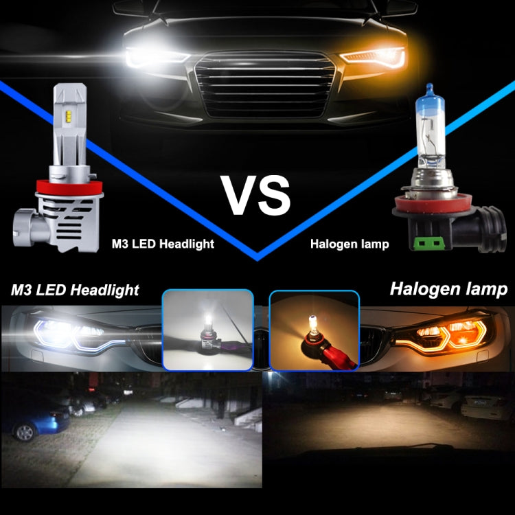 2 PCS M3 H8 / H9 / H11 DC9-32V / 17W / 6500K / 2000LM IP68 Car LED Headlight Lamps, H8 / H9 / H11