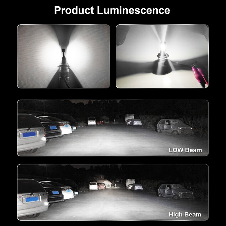 2 PCS M3 H8 / H9 / H11 DC9-32V / 17W / 6500K / 2000LM IP68 Car LED Headlight Lamps, H8 / H9 / H11