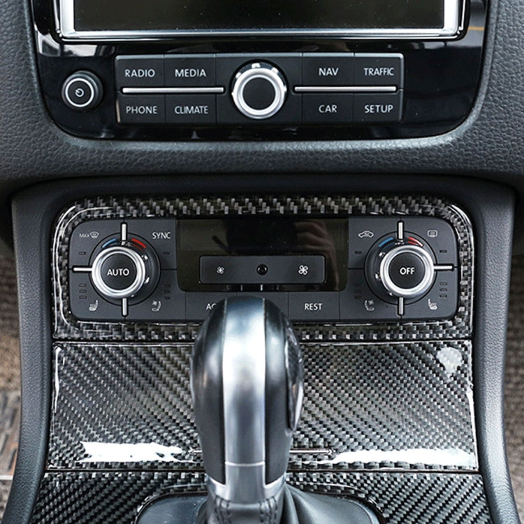 Car Carbon Fiber Air Conditioning Panel Decorative Sticker for Volkswagen Touareg, Air Conditioning Panel