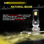2 PCS H3 DC12V-24V / 12W / 3000K / 800LM 12LEDs SMD-3030 Car LED Fog Light, H3