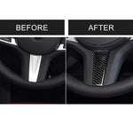 Car Carbon Fiber Steering Wheel Decorative Sticker for BMW 5 Series G30/G38 X3 G01/G08, Steering Wheel