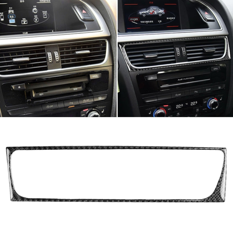Car Carbon Fiber Air Conditioning Air Outlet Frame Decorative Sticker for Audi A4 B8 2009-2016 / A5 2008-2017 / Q5 2009-2017​, Left Drive, Air Outlet Frame