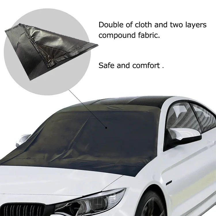 Auto 210D Vinylkleber Oxford-Stoff Magnet Schneeschutz Windschutzscheibe Sonnenblende Frostschutzmittel Isolierung, Größe: 215 cm x 155 cm, Größe: 215 cm x 155 cm