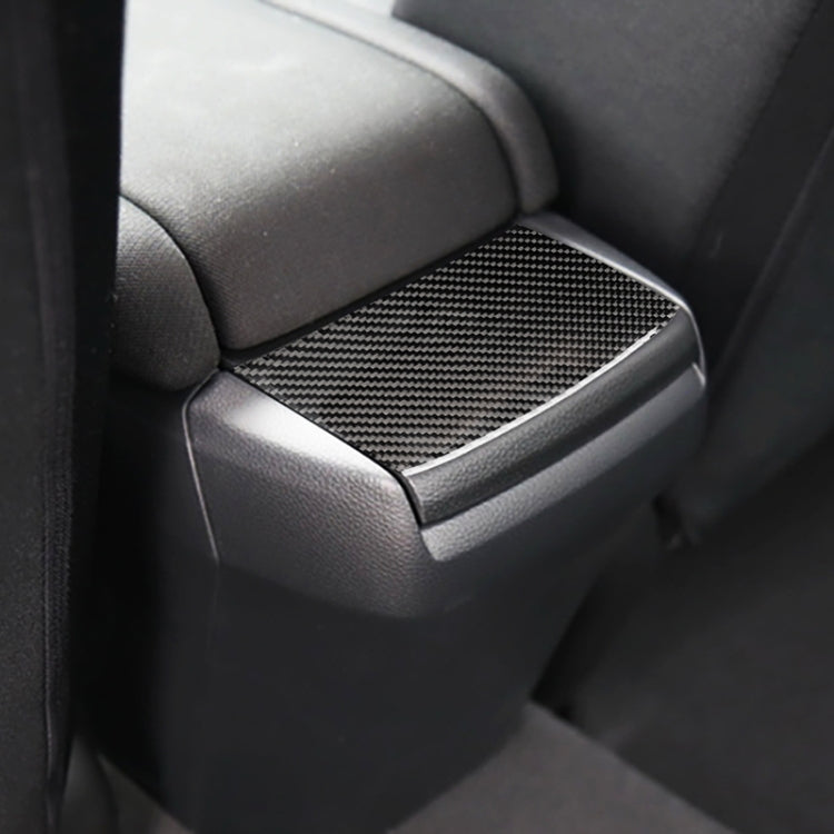 Car Carbon Fiber Rear Sundries Cover Decorative Sticker for Honda Tenth Generation Civic 2016-2019, Rear Sundries Cover