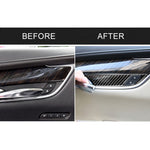 Car Carbon Fiber Door Inner Handle Wrist Panel Decorative Sticker for Cadillac XT5 2016-2017, Door Inner Handle Wrist