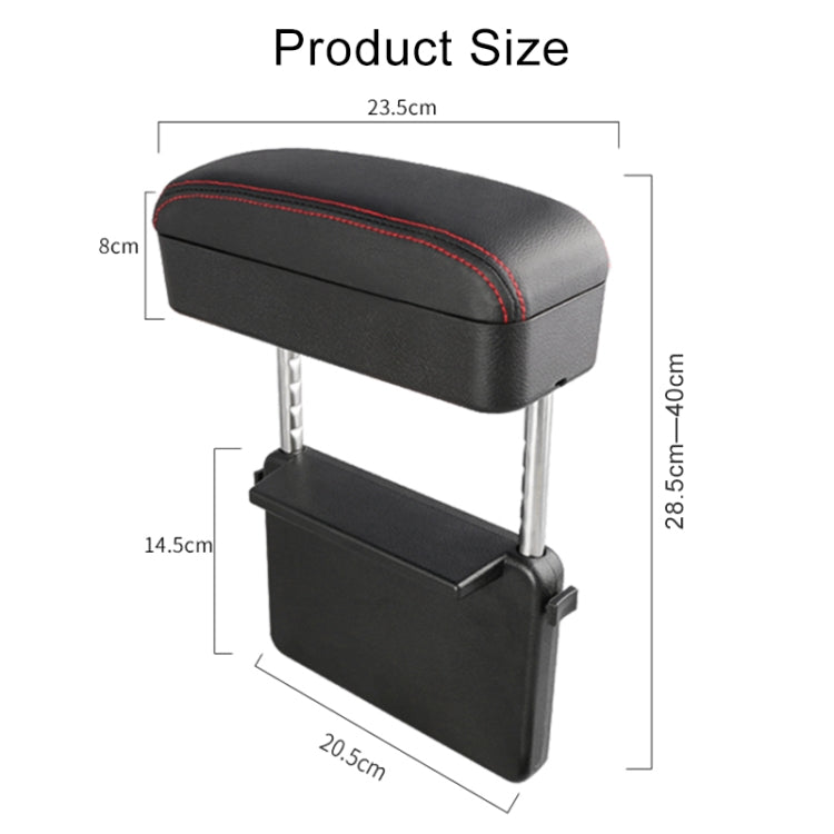 2 PCS Universal Car Wireless Qi Standard Charger PU Leather Wrapped Armrest Box Cushion Car Armrest Box Mat with Storage Box, 2pcs(Beige), 2pcs(Brown), 2pcs(Black Red), 2pcs(Black White), 2pcs(Grey)