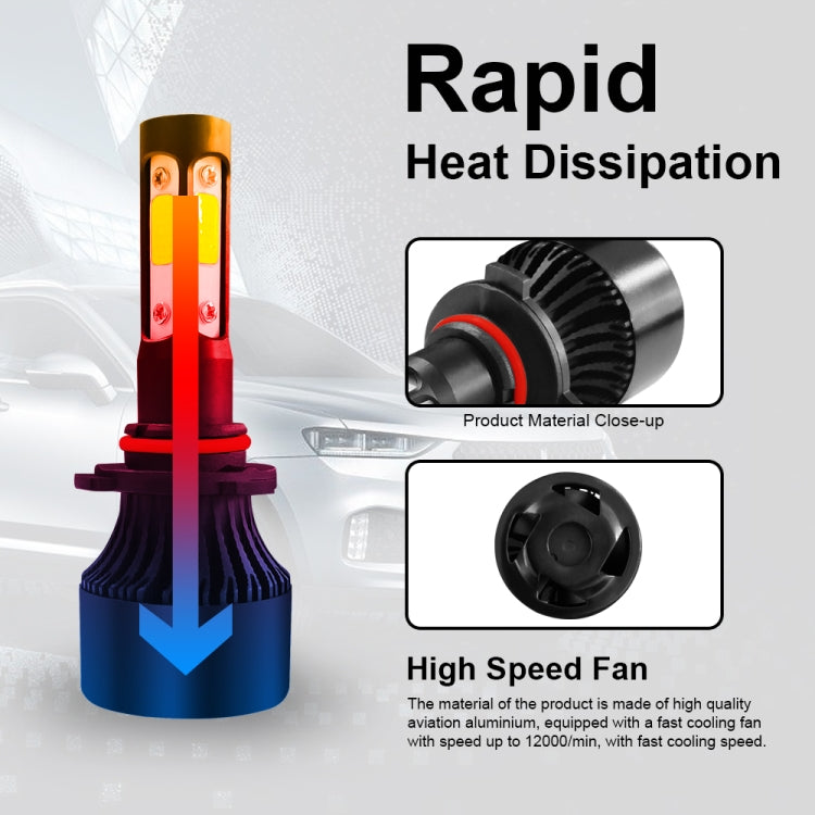 2 PCS S2 9006 / HB4 DC9-36V / 25W / 6000K / 2500LM IP68 Car LED Headlight Lamps, 9006 / HB4