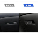 Dekorativer Aufkleber aus Kohlefaser für die Ablagebox auf dem Beifahrersitz des Infiniti Q50/Q60 (2014–2020), Linkslenker.