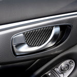 4 PCS Car Carbon Fiber Door Inner Handle Wrist Panel Decorative Sticker for Infiniti Q50 / Q60 2014-2020, Door Inner Handle Wrist