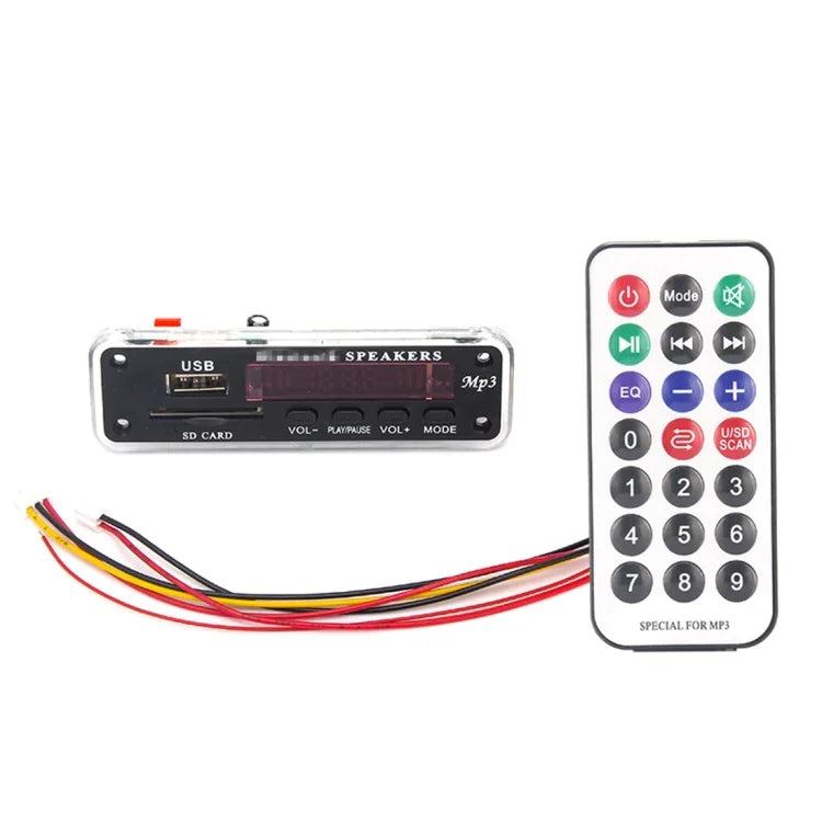 Auto 5V Farbbildschirm Audio MP3-Player Decoderplatine FM Radio SD-Karte USB, mit Bluetooth-Funktion & Fernbedienung, 5V