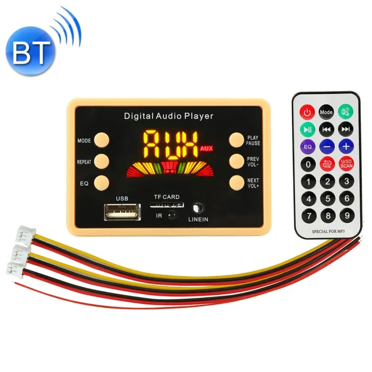 Auto 5V Farbbildschirm Audio MP3 Player Decoder Board FM Radio TF Card USB, mit Bluetooth-Funktion & Fernbedienung, 5V