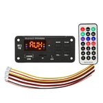 Auto 12V Farbdisplay Bluetooth 5.0 Audio MP3-Player Decoder-Platine FM-Radio TF-Karte USB 3,5 mm AUX, mit Fernbedienung, 12V