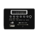 Auto 5V Audio MP3 Player Decoder Board FM Radio SD Karte USB AUX, mit Bluetooth / Fernbedienung, 5V, 5V (Silbergrau)