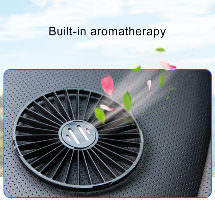 F402 Portable Car Center Console Sucker Electric Cooling Fan with Aromatherapy, F402