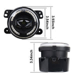2 PCS 4 inch Car LED Angel Eyes Spotlight Modified Fog Lights for Jeep Wrangler / Dodge / Chrysler PT Cruiser, For Jeep / Dodge
