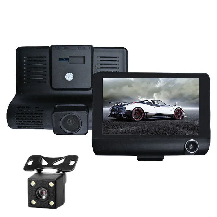 3-in-1 4 Zoll 170 Grad Weitwinkel Nachtsicht HD 1080P Auto-DVR, unterstützt Bewegungserkennung / G-Sensor, 4 Zoll