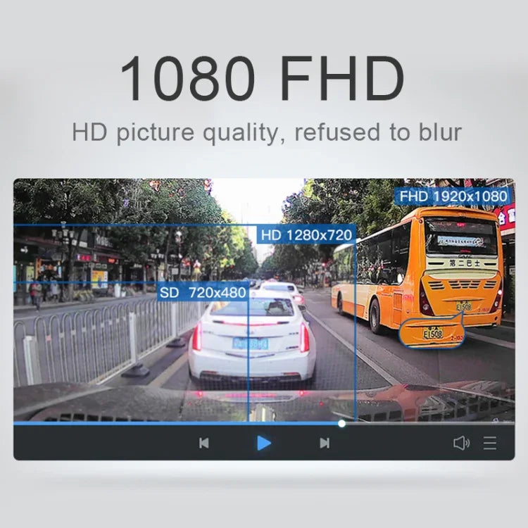 3-in-1 4 Zoll 170 Grad Weitwinkel Nachtsicht HD 1080P Auto-DVR, unterstützt Bewegungserkennung / G-Sensor, 4 Zoll