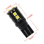 10 PCS T10/168/194 DC12V / 1W / 6000K / 60LM Car Decoding Clearance Lights with 12LEDs SMD-3030 Lamp Beads, T10/168
