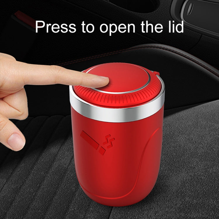 Portable Car Stainless Steel Liner Cigarette Ashtray with Light, with Stainless Steel Liner
