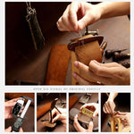 Hallmo Car Cowhide Leather Key Protective Cover Key Case for Hyundai IX35 B Style, For Hyundai IX35 B Style