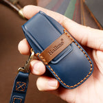 Hallmo Car Cowhide Leather Key Protective Cover Key Case for New Mercedes-Benz E300L, For New Mercedes-Benz E300L