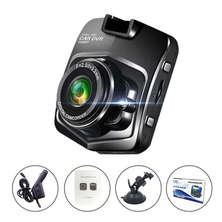 2,2 Zoll Auto 480P Einzelaufnahme Schild Fahrtenschreiber DVR Unterstützung Parküberwachung / Loop-Aufnahme (Schwarz), 2,2 Zoll