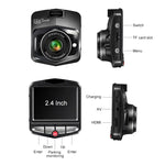 2,4 Zoll Auto 480P Einzelaufnahme Shield Driving Recorder DVR Unterstützung Parküberwachung / Loop-Aufnahme (Schwarz), 2,4 Zoll