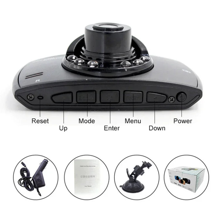G30 2,4 Zoll Auto 480P Einzelaufnahme Fahrrekorder DVR Unterstützung Parküberwachung / Schleifenaufzeichnung, 2,4 Zoll