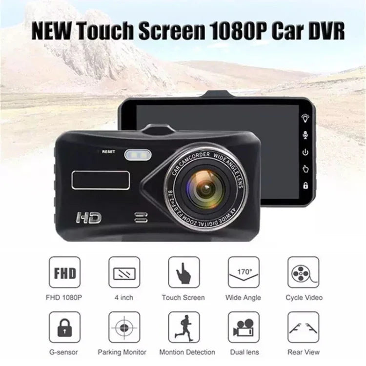 X97 4 Zoll Vorder- und Rückseiten-Dual-Aufnahme HD 1080P Nachtsicht-Fahrrekorder, unterstützt Loop-Aufnahme/Parküberwachung, X97