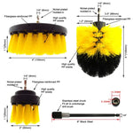 37 in 1 Floor Wall Window Glass Cleaning Descaling Electric Drill Brush Head Set, 37 in 1