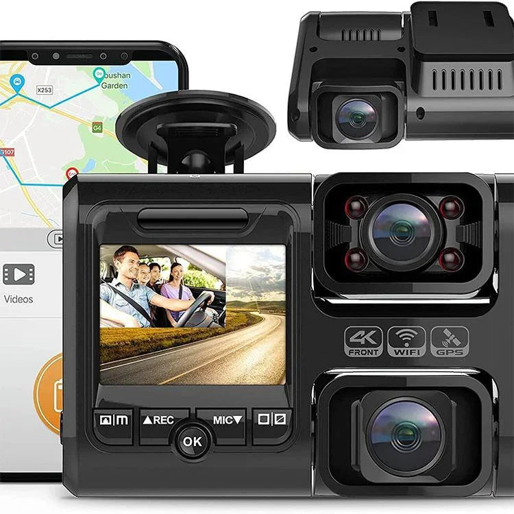 Z30 WiFi Dual-Lens HD 2160P Nachtsicht ohne Licht 360-Grad Panorama-Fahrtenschreiber, GPS-Version, Z30 GPS-Version