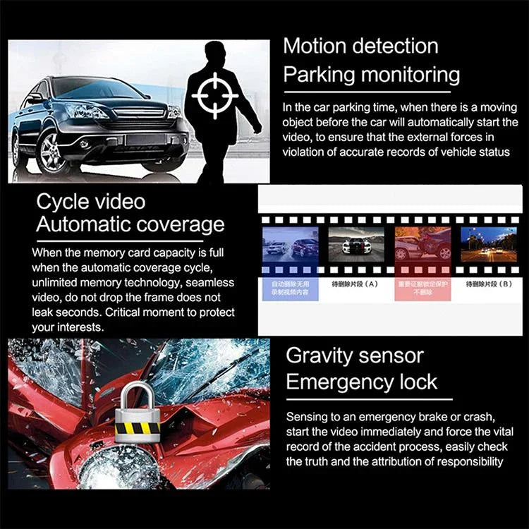 Z30 WiFi Dual-Lens HD 2160P Nachtsicht ohne Licht 360-Grad Panorama-Fahrtenschreiber, GPS-Version, Z30 GPS-Version