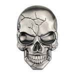 Three-dimensional Devil Skull Metal Car Sticker, Bronze, Silver Grey, Titanium Color