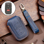 Hallmo Car Genuine Leather Key Protective Cover for Toyota Sienna 5-button, For Toyota Sienna 5-button (Black), For Toyota Sienna 5-button (Blue), For Toyota Sienna 5-button (Brown)