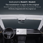 Car Suede Wrap Version Sunglasses Storage Box for Tesla Model Y 2019-2023, Suede Wrap Version for Tesla Model Y