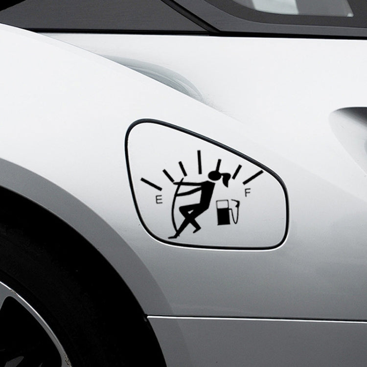 Female Pull Fuel Tank Pointer To Full Hellaflush Reflective Vinyl Car Sticker, Female (Black), Female (Colour)