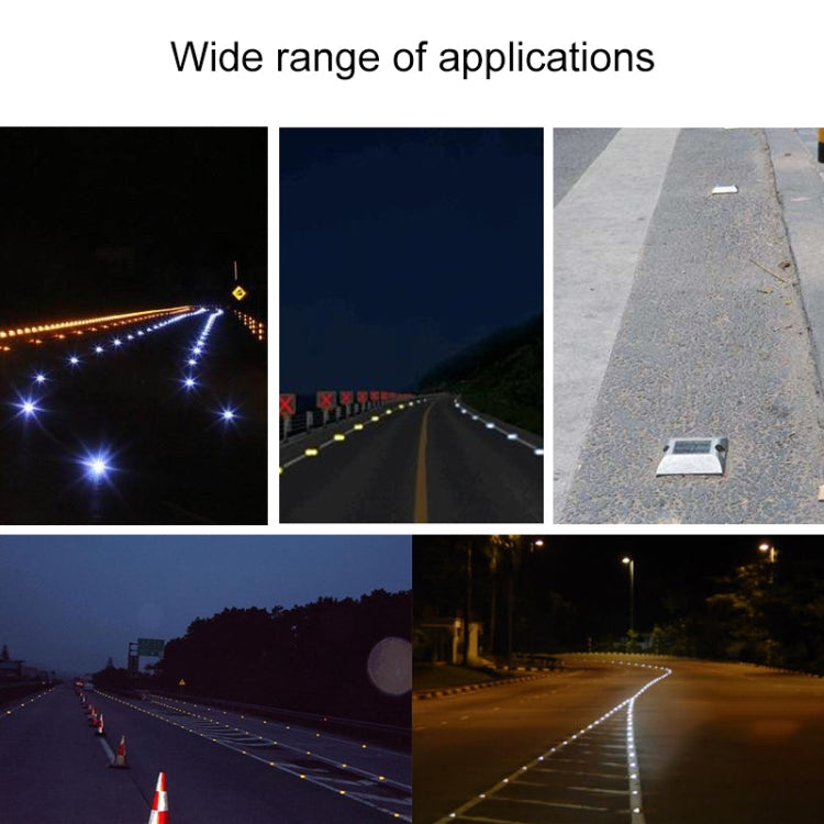 Solar Quadrate Straßenbegrenzungsleuchte Fahrbahnleuchte Straßenverzögerungsleuchte, blinkende helle Version, blinkende helle Version